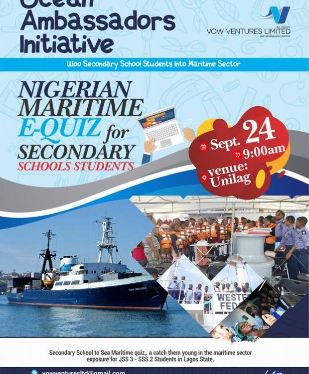 NIGERIAN MARITIME E-QUIZ FOR SECONDARY SCHOOLS STUDENTS SET TO HOLD.